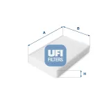 Filter, Innenraumluft UFI 53.223.00