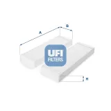 Filter, Innenraumluft UFI 53.226.00