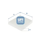 Filter, Innenraumluft UFI 53.261.00