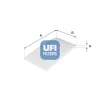 Filter, Innenraumluft UFI 53.322.00
