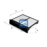 Filter, Innenraumluft UFI 53.329.00