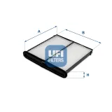 Filter, Innenraumluft UFI 53.330.00