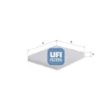 Filter, Innenraumluft UFI 53.401.00