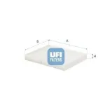 Filter, Innenraumluft UFI 53.524.00