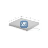 Filter, Innenraumluft UFI 53.534.00