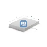 Filter, Innenraumluft UFI 53.555.00