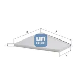 Filter, Innenraumluft UFI 53.584.00