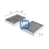 Filter, Innenraumluft UFI 54.104.00