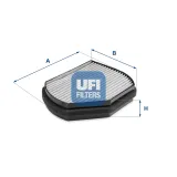 Filter, Innenraumluft UFI 54.270.00