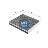 Filter, Innenraumluft UFI 54.282.00