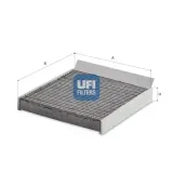 Filter, Innenraumluft UFI 54.475.00