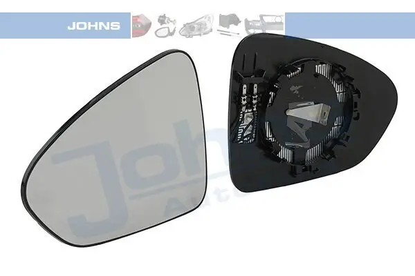 Spiegelglas, Außenspiegel links JOHNS 30 33 37-81