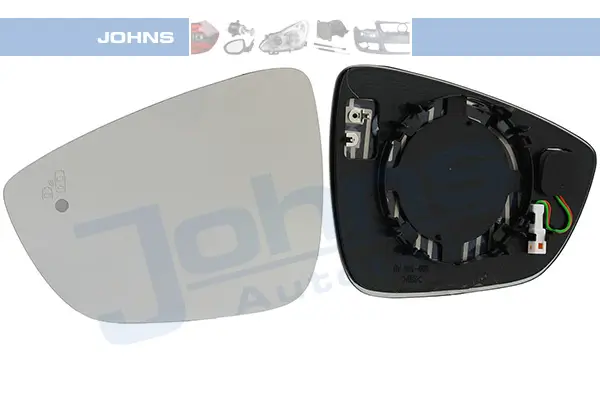 Spiegelglas, Außenspiegel links JOHNS 32 25 37-83