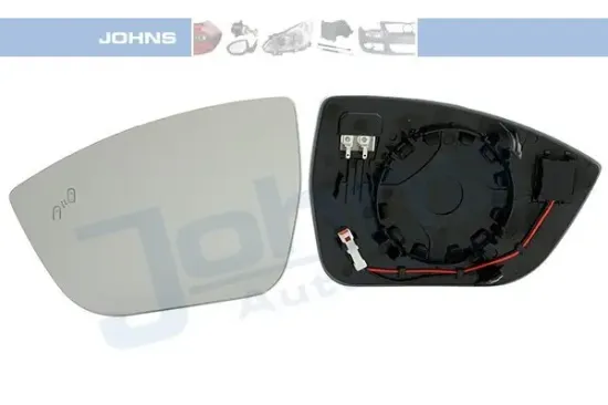 Spiegelglas, Außenspiegel links JOHNS 67 81 37-82 Bild Spiegelglas, Außenspiegel links JOHNS 67 81 37-82