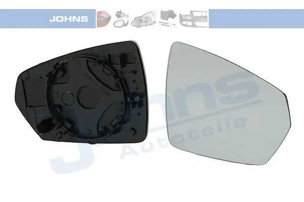 Spiegelglas, Außenspiegel rechts JOHNS 95 28 38-80
