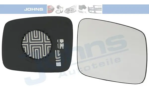 Spiegelglas, Außenspiegel rechts JOHNS 95 66 38-81