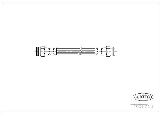 Bremsschlauch Hinterachse links Hinterachse rechts CORTECO 19018120 Bild Bremsschlauch Hinterachse links Hinterachse rechts CORTECO 19018120