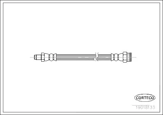 Bremsschlauch Hinterachse CORTECO 19018133
