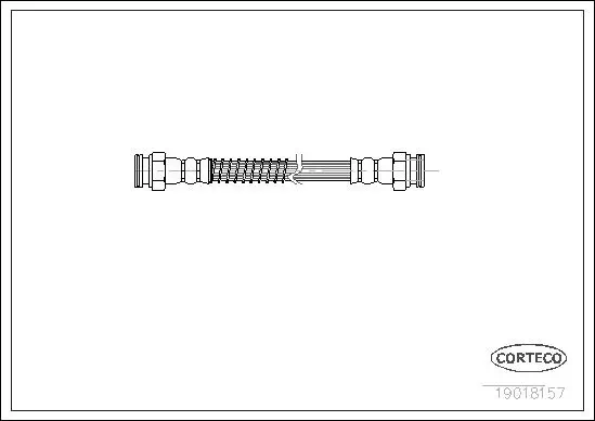 Bremsschlauch Hinterachse CORTECO 19018157