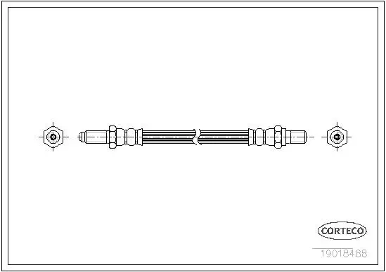 Bremsschlauch Hinterachse CORTECO 19018488