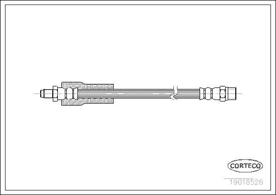 Bremsschlauch Hinterachse CORTECO 19018526