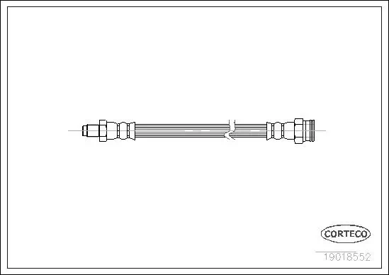 Bremsschlauch Hinterachse CORTECO 19018552