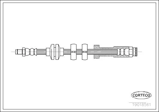 Bremsschlauch Vorderachse CORTECO 19018561