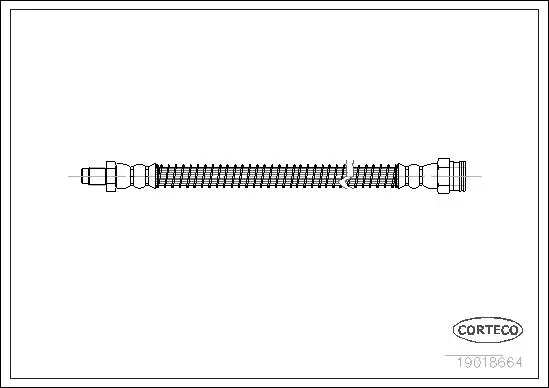 Bremsschlauch Hinterachse CORTECO 19018664