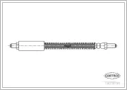 Bremsschlauch Hinterachse CORTECO 19018789