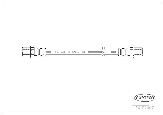 Bremsschlauch Hinterachse CORTECO 19018881 Bild Bremsschlauch Hinterachse CORTECO 19018881