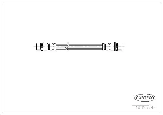 Bremsschlauch Hinterachse CORTECO 19025744