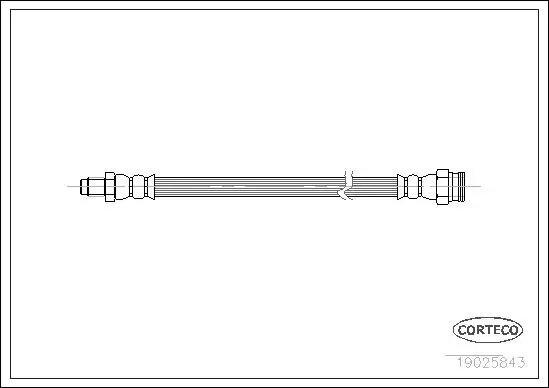 Bremsschlauch Hinterachse CORTECO 19025843