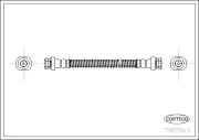 Bremsschlauch vorne hinten CORTECO 19025915