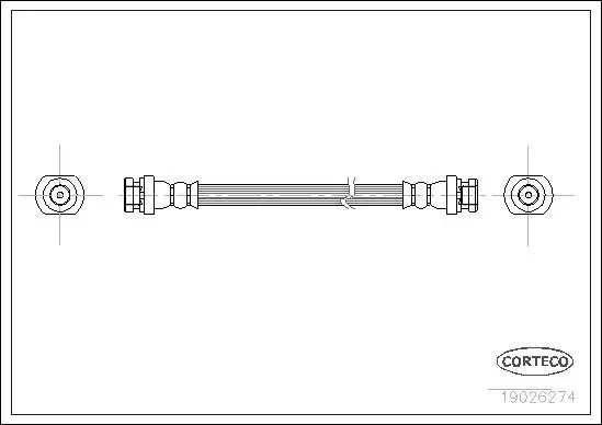 Bremsschlauch Hinterachse CORTECO 19026274