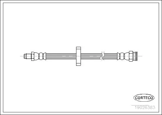 Bremsschlauch Hinterachse CORTECO 19026383