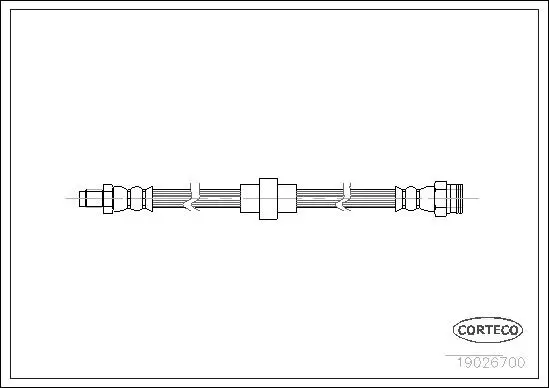 Bremsschlauch Vorderachse CORTECO 19026700