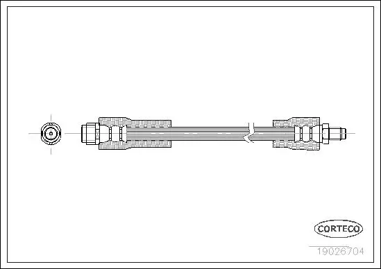Bremsschlauch Vorderachse CORTECO 19026704