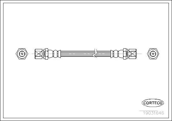 Bremsschlauch Hinterachse CORTECO 19031646 Bild Bremsschlauch Hinterachse CORTECO 19031646