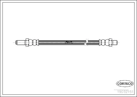 Bremsschlauch Hinterachse CORTECO 19032151 Bild Bremsschlauch Hinterachse CORTECO 19032151