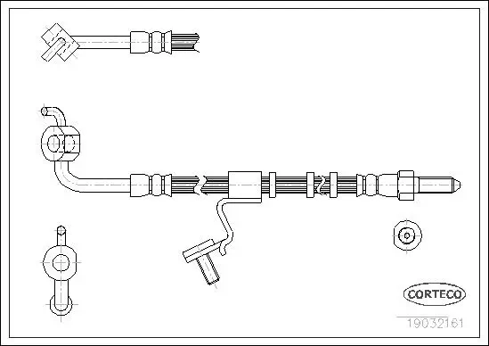 Bremsschlauch Vorderachse links CORTECO 19032161