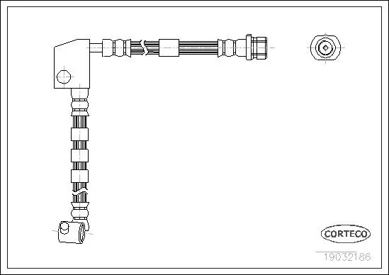 Bremsschlauch Vorderachse links CORTECO 19032186