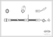 Bremsschlauch Vorderachse links CORTECO 19032190