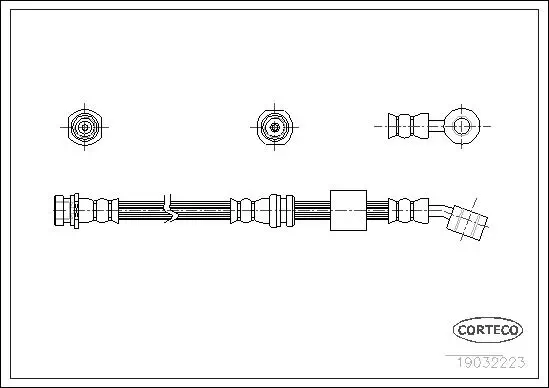 Bremsschlauch Vorderachse rechts CORTECO 19032223