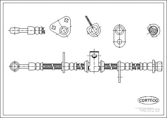 Bremsschlauch Vorderachse links CORTECO 19032232