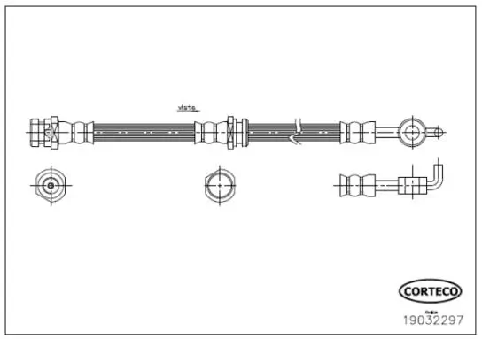 Bremsschlauch Vorderachse CORTECO 19032297