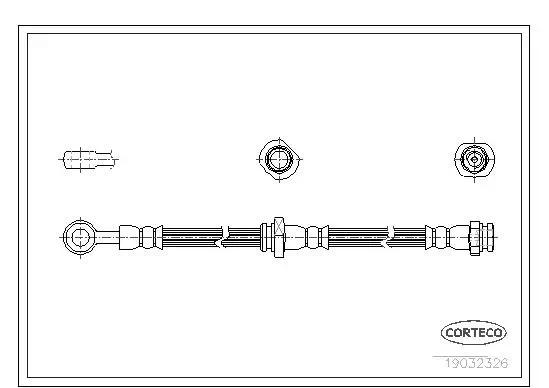 Bremsschlauch Hinterachse links CORTECO 19032326
