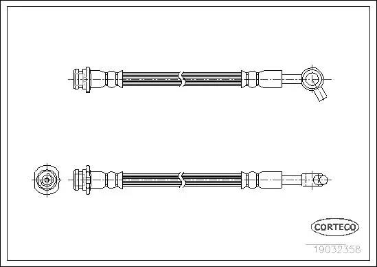 Bremsschlauch Vorderachse links CORTECO 19032358