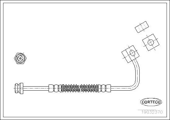 Bremsschlauch Vorderachse links CORTECO 19032370