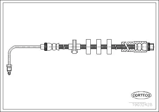Bremsschlauch Hinterachse CORTECO 19032428