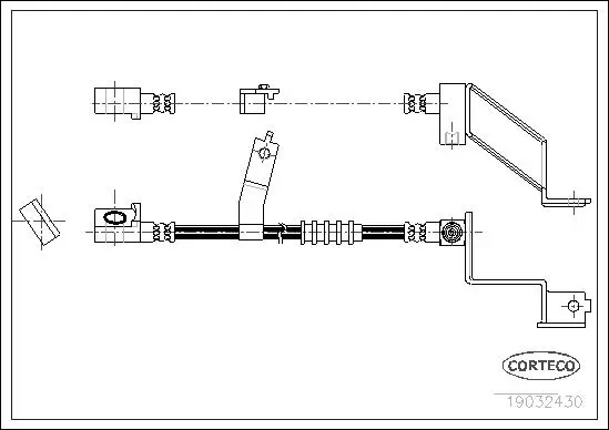 Bremsschlauch Vorderachse links CORTECO 19032430